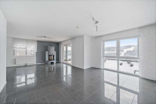 Wohnzimmer mit Kaminofen