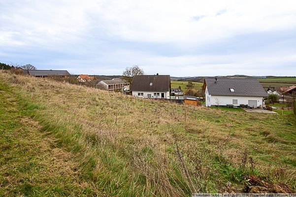 Blick vom Grundstück
