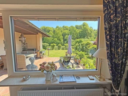 Blick aus dem Wohnzimmer