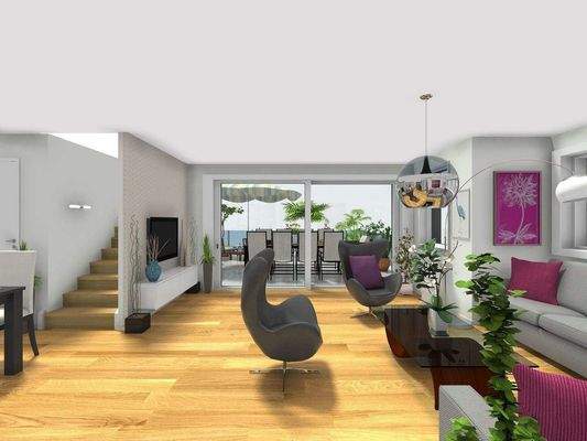  Wohnen / Essen  mit Dachterrasse (Visualisierung)