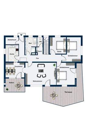 Erdgeschoss Grundriss weicht von tatsächlicher Nutzung ab