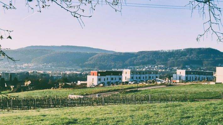 Aussicht auf das Baugebiet