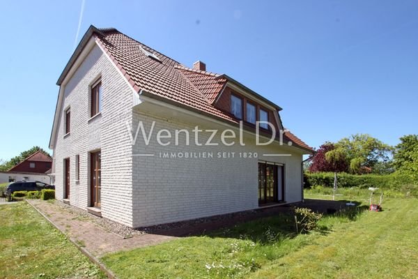 Seitenansicht des Hauses