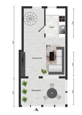 Grundriss EG Einliegerwohnung