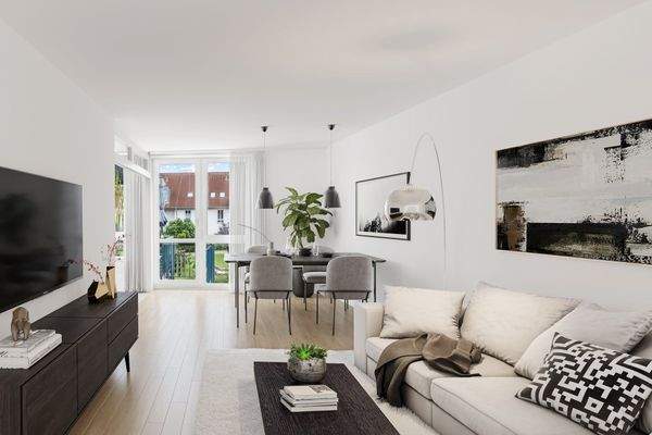 Visualisierung – Wohn- und Essbereich