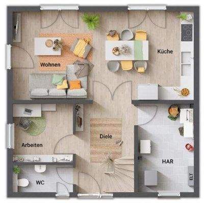 Arbeitszimmer + großer HAR