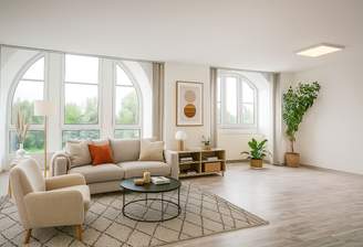 Möbliertes Wohnzimmer