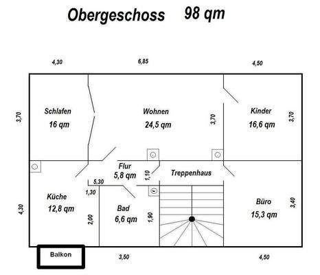 Grundriss Obergeschoss