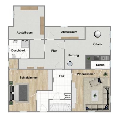 Grundriss Kellergeschoss (nicht maßstabsgetreu)
