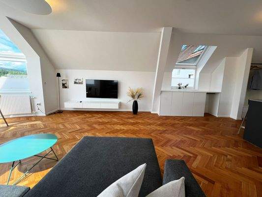 Blick ins Penthouse Top 1 / Wohnküche-Lounge