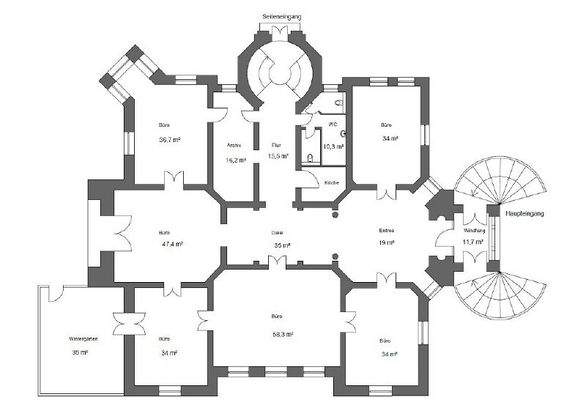 Grundriss EG Belle Etage ca. 400m²