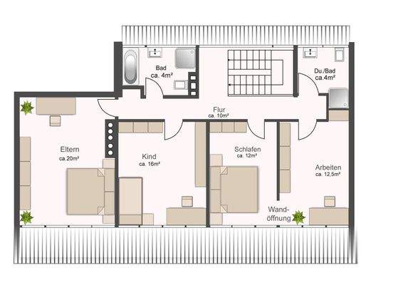 Grundriss Obergeschoss