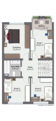 Grundriss Obergeschoss