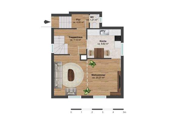 Grundriss EG, mögl. Teilung