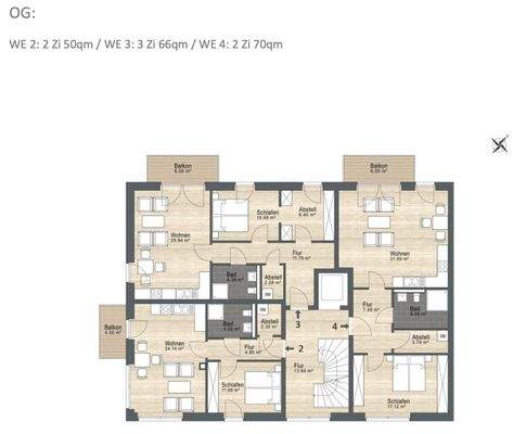 Beispielgrundriss Obergeschoss