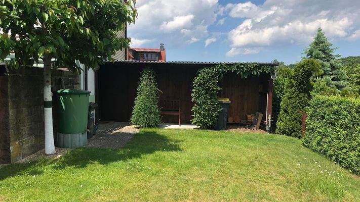 überdachte Sitzecke