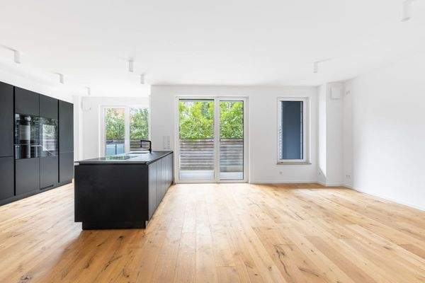 Wohnen mit Blick auf die Terrasse