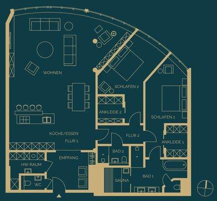 Der großzügige Grundriss