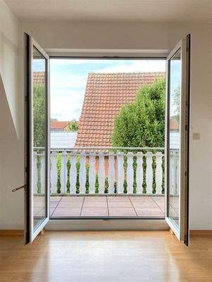 Blick auf den Balkon