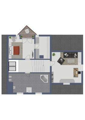 Grundriss visualisiert OG