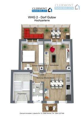 WHG 2 - Dorf Gutow - 3D Floor Plan