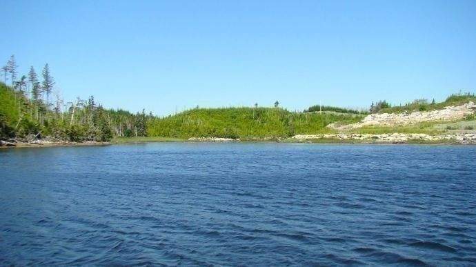 Blick in die kleine Bucht - Lot 7 rechts im Bild