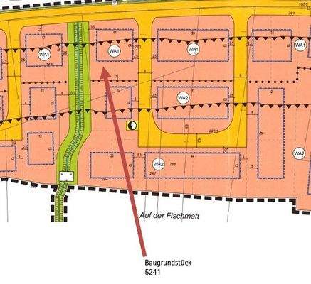 Ausschnitt Bebauungsplan 