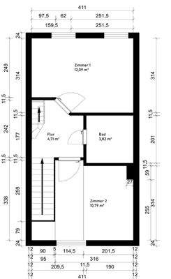 Grundriss Obergeschoss 