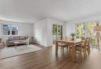 Wohnbereich mit offener Küche - Einrichtungsidee