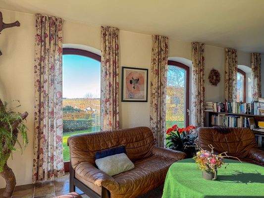 Wohnzimmer Blick Garten