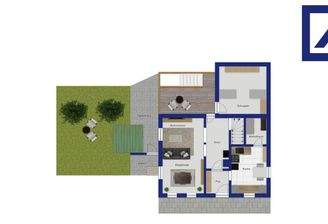 Grundriss EG mit Garten