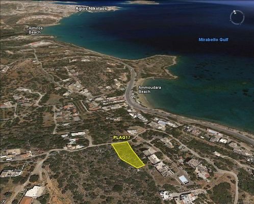 Kreta, Ammoudara: Grundstück mit Meerblick nahe Stadt und Strand zu verkaufen