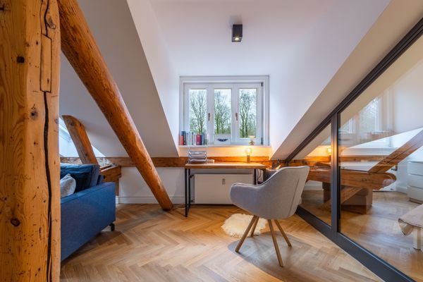 Arbeitsbereich im Erker