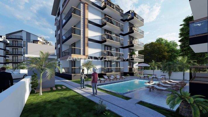 Stylish Flats in a Complex with Pool in Mugla Fethiye