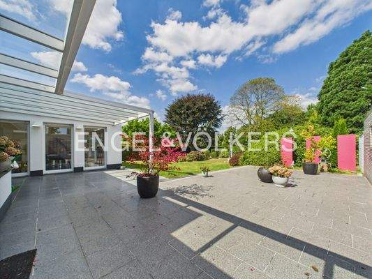 Die Terrasse bietet verschiedene Optionen