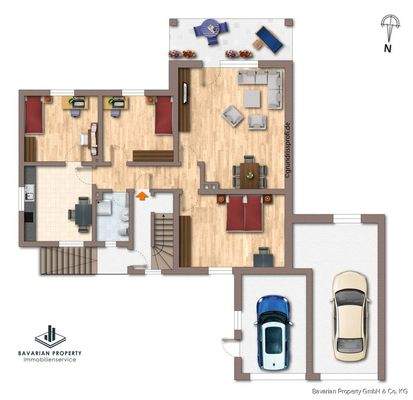 Grundriss Erdgeschoss (Gestaltungsbeispiel)