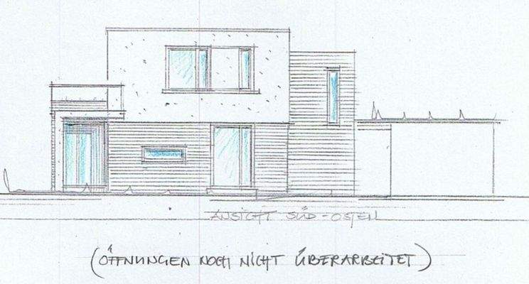 Skizze der Süd-Ost Ansicht
