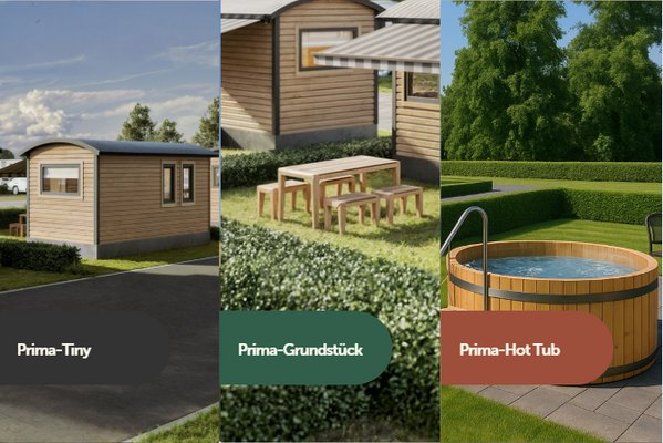 Prima-Tiny + Grundstück + Hot Tub