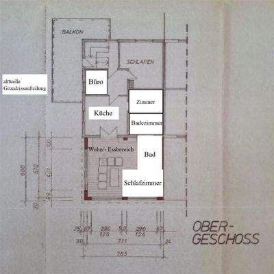 aktueller Grundriss - Obergeschoss