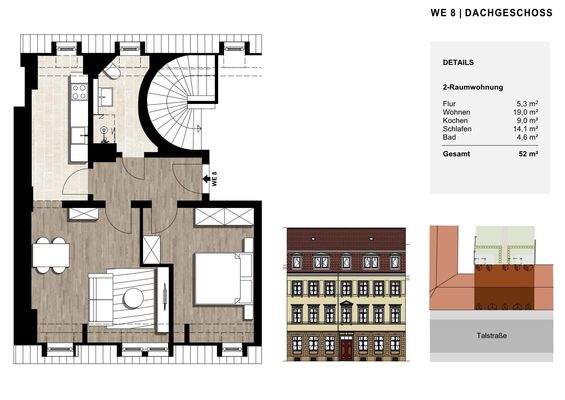 Grundriss WE 08 Talstraße 16