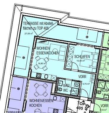 1.1 Beispielgrundriss 2-Zimmerwohnung
