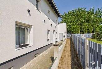 Vorderansicht des Hauses