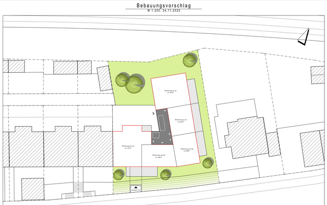 Entwurf zur Bebauung