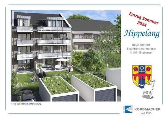 Sonnige Gartenansicht