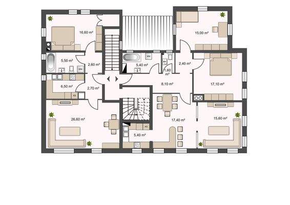 Grundriss Obergeschoss 