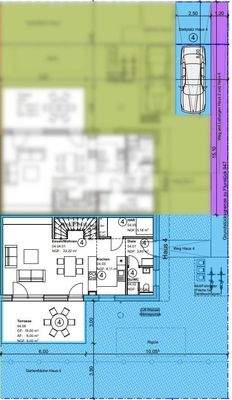 Grundriss Erdgeschoss mit Außenanlagen Haus 4