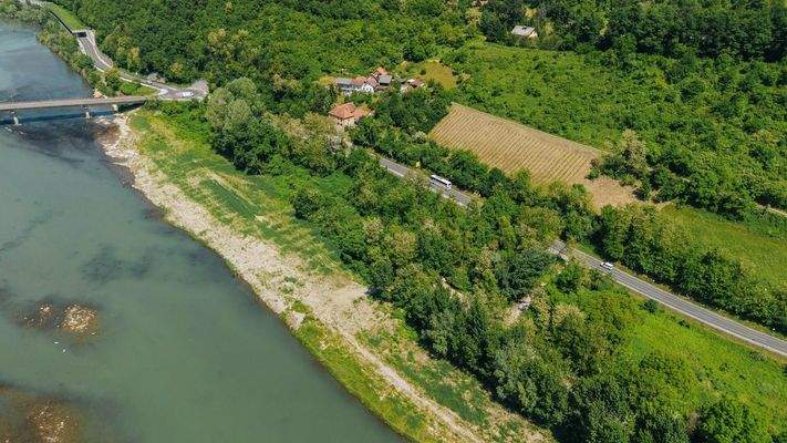 Luftansicht auf das Draufergrundstück