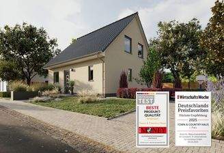 01 Town&Country Haus  Einfamilienhaus Flair 110 Strasse Creme mit Qualitässiegeln von Focus und Wirtschaftswoche