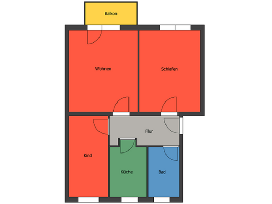 Grundrissskizze - Abweichungen möglich