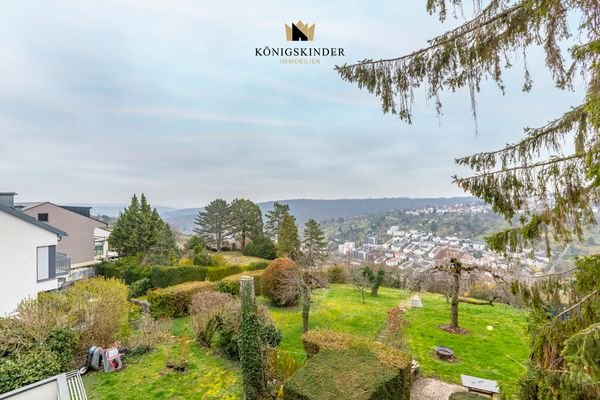 Aussicht vom Balkon im Obergeschoss